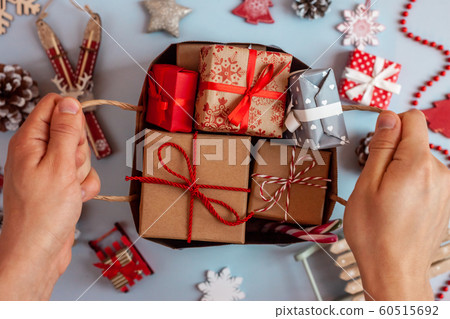 christmas wrapped paper gift boxes and decoration christmas wrapped paper gift boxes and decoration 60515692
