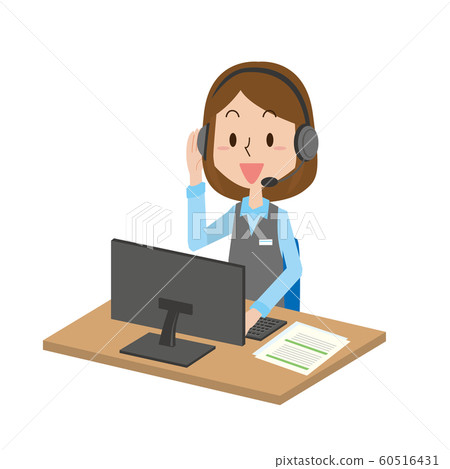 Call center customer support female receptionist 60516431