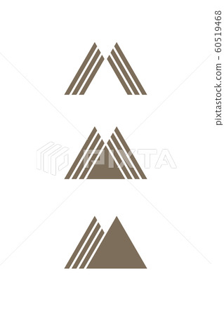 Letters M Cutout Overlapping Logo Templates Stock Illustration