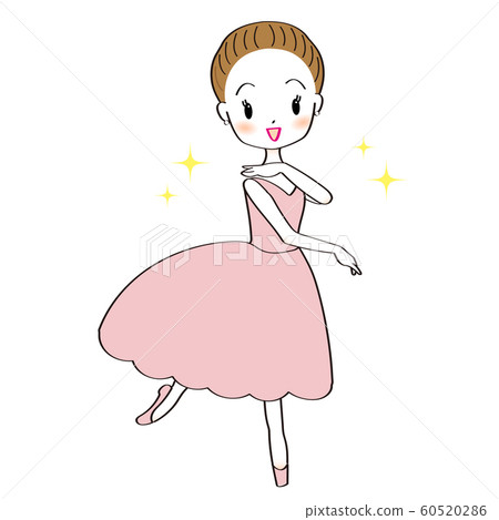 Illustration of a girl dancing ballet 60520286