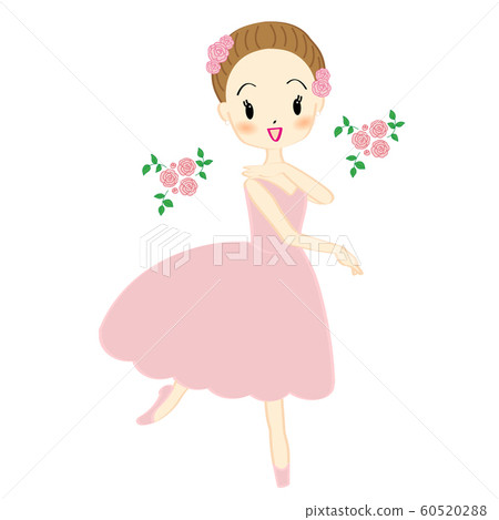一個女孩跳舞芭蕾舞的插圖 一個女孩跳舞芭蕾舞的插圖 60520288