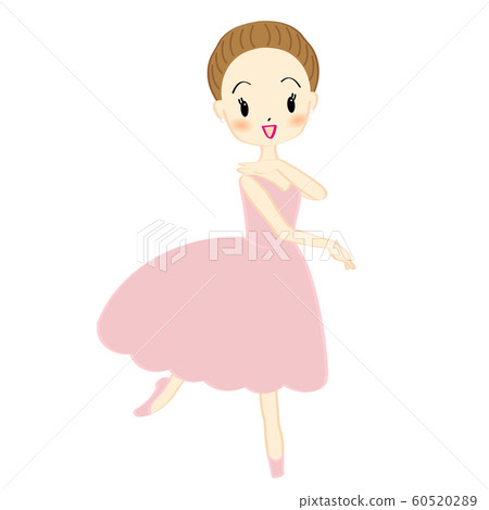 一個女孩跳舞芭蕾舞的插圖 一個女孩跳舞芭蕾舞的插圖 60520289