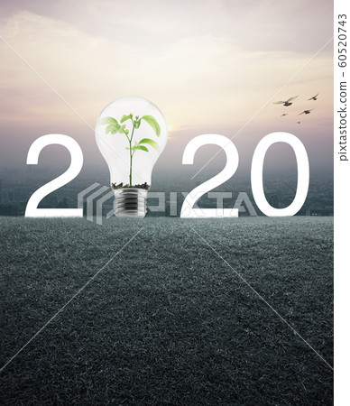 Happy new year 2020 energy conservation Happy new year 2020 energy conservation 60520743
