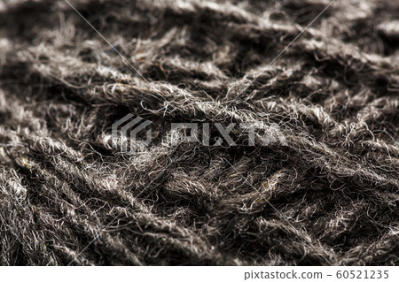 Wool yarn close-up gray threads for needlework in 60521235