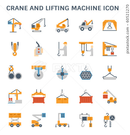 crane lifting icon crane lifting icon 60521270