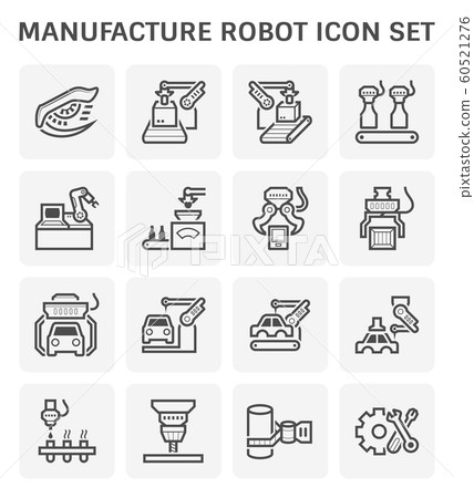 manufacture robot icon 60521276
