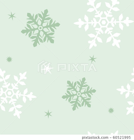 Pattern snowflakes green Pattern snowflakes green 60521995