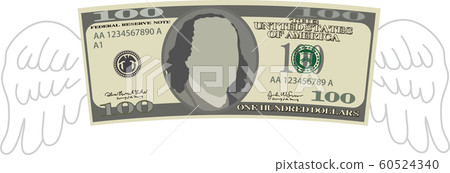 US dollar america money feather fly splatter US dollar america money feather fly splatter 60524340