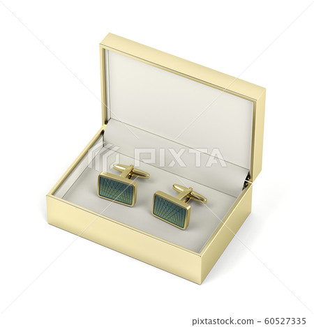 Golden box with cufflinks Golden box with cufflinks 60527335