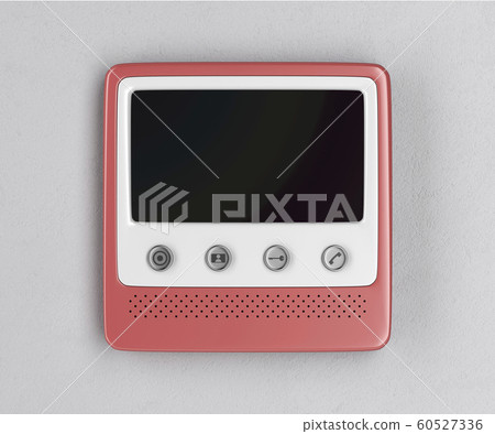 Video intercom on gray wall 60527336