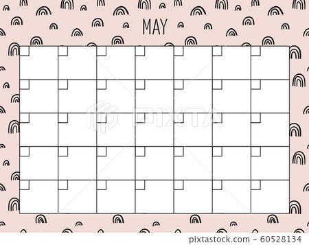 May. Universal Monthly Planner Template - Stock Illustration [60528134 ...
