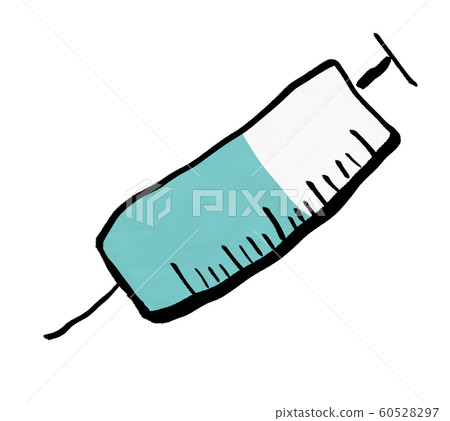 裝有淡藍色液體的注射器 裝有淡藍色液體的注射器 60528297
