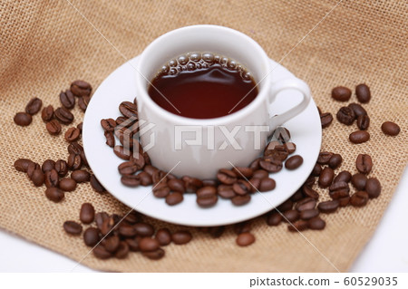 Coffee beans (red beans small grains roasted food and beverage drink drink blend caffeine copy space) 60529035