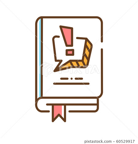 Comics and manga color line icon. A medium used to 60529917