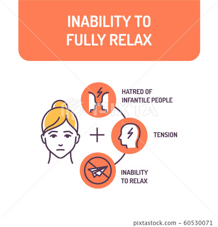 Inability to fully relax color line icon. Stress 60530071