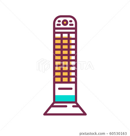 Infrared vertical heater color line icon. Device 60530163