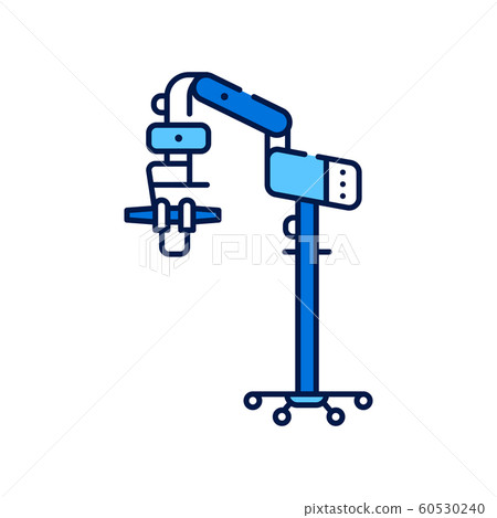 Operating microscope line color icon. Dentistry, 60530240