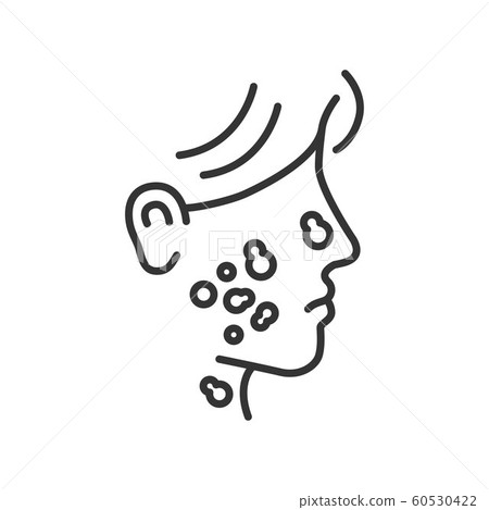 Skin cancer line black icon. Human dermatology - Stock Illustration ...