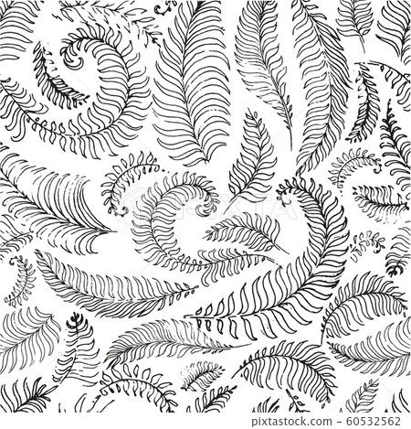 Tropical palm leaves, jungle leaves seamless vector floral pattern background 60532562