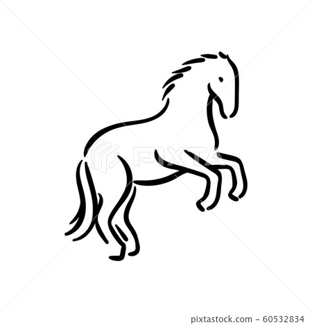 Horse symbol illustration black on white background Horse symbol illustration black on white background 60532834