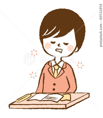 學生初中生高中學生困例證在班上 學生初中生高中學生困例證在班上 60532859
