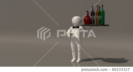 3d illustrator group of career symbols on a gray 3d illustrator group of career symbols on a gray 60533327