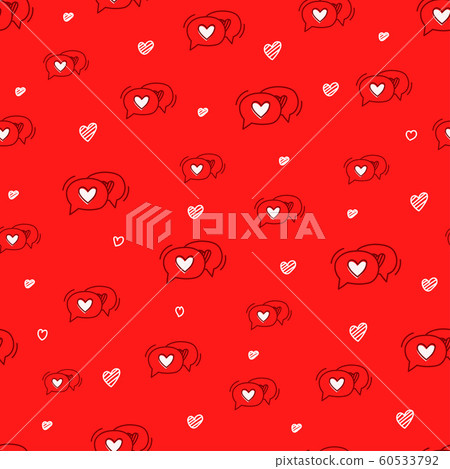 Valentines Day seamless vector pattern - Stock Illustration [60533792 ...