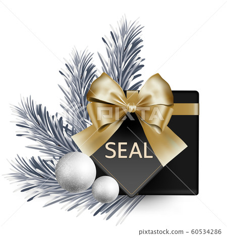Gift box elements for promotion banner artwork greeting cards xmas symbol party winter holidays and Christmas holidays Isolated background 60534286