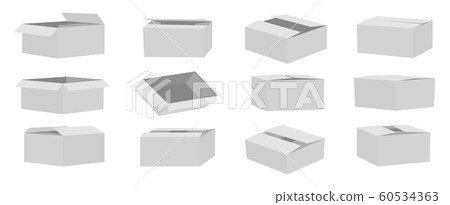 Download White Box Mockup Stock Illustration 60534363 Pixta