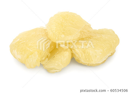 pieces of pomelo isolated on white background pieces of pomelo isolated on white background 60534506