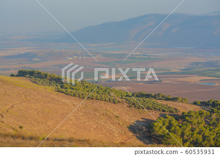 View from Giv'at Hamo're Nature Reserve. Near Afula, Israel in Western Asia. 60535931
