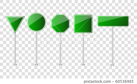 Road green traffic sign Road green traffic sign 60536985