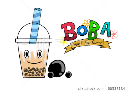 Pearl tea or Boba tea cup with custom text Pearl tea or Boba tea cup with custom text 60538184