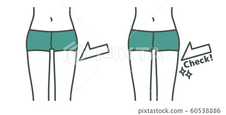 大腿苗條緊身大腿Check-2顏色 60538886