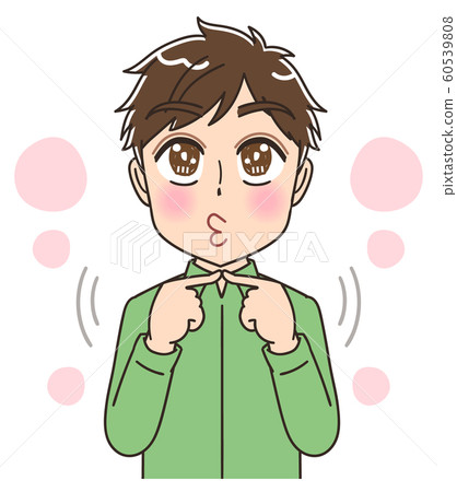 年輕人卡通漫畫插圖 60539808