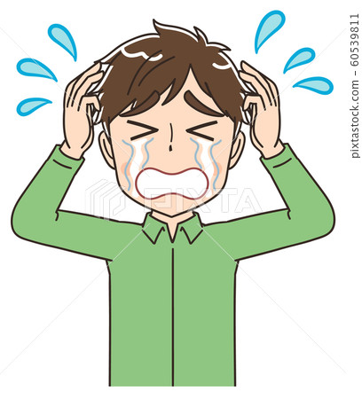 Young man cartoon comical illustration Young man cartoon comical illustration 60539811