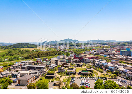 Cityscape seen from Fukuchiyama Castle castle tower 60543036