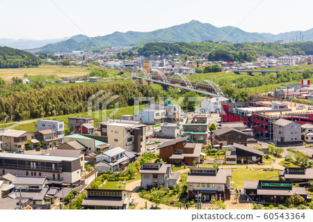 Cityscape seen from Fukuchiyama Castle castle tower 60543364