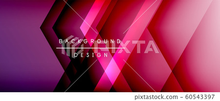 Arrow lines, technology digital template with shadows and lights on gradient background. Trendy simple fluid color gradient abstract background with dynamic straight shadow lines effect Arrow lines, technology digital template with shadows and lights on gradient background. Trendy simple fluid color gradient abstract background with dynamic straight shadow lines effect 60543397