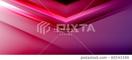 Arrow lines, technology digital template with shadows and lights on gradient background. Trendy simple fluid color gradient abstract background with dynamic straight shadow lines effect Arrow lines, technology digital template with shadows and lights on gradient background. Trendy simple fluid color gradient abstract background with dynamic straight shadow lines effect 60543399