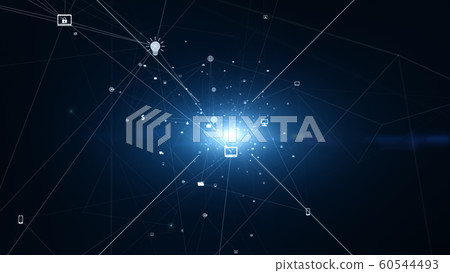 Technology network connection and digital data - Stock Illustration ...
