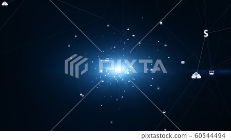 Technology network connection and digital data - Stock Illustration ...