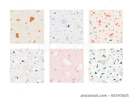 Terrazzo Concrete Pattern Granite Floor With Stock Illustration