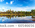 Angkor wat temple reflect on water. 60546656