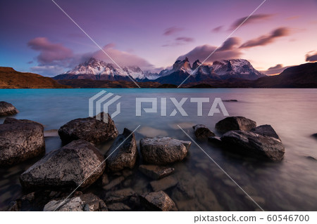 Majestic mountain landscape. National Park Torres del Paine, Chile. 60546700