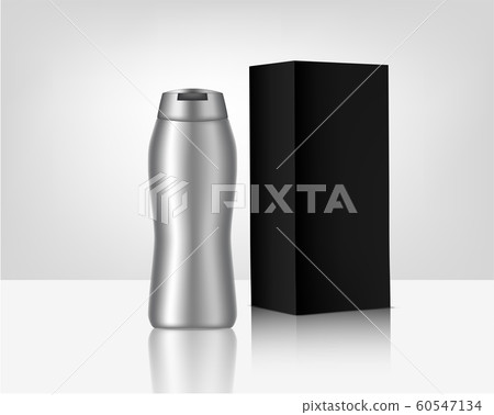 Download Metallic Bottle Mock Up Realistic Organic Cosmetic Stock Illustration 60547134 Pixta