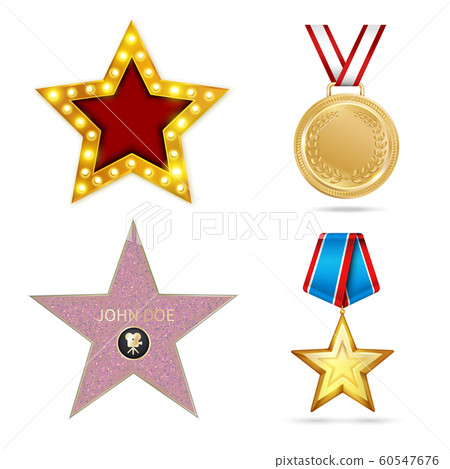 Realistic Star Awards Set 60547676