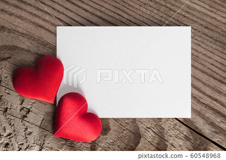 Valentines day card and hearts 60548968
