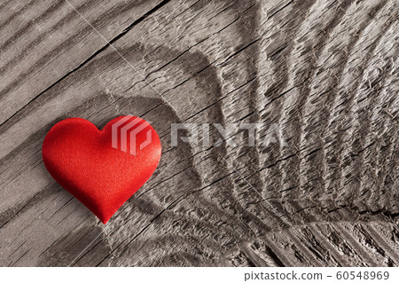 Valentines day heart on wood 60548969