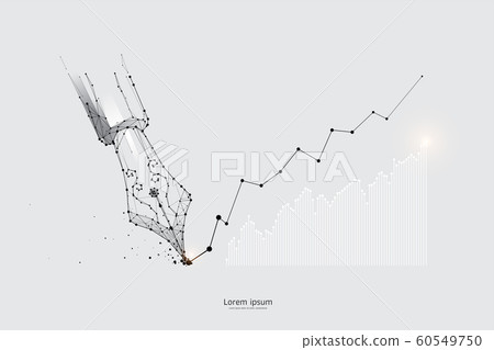 The particles, geometric art, line and dot of dip 60549750